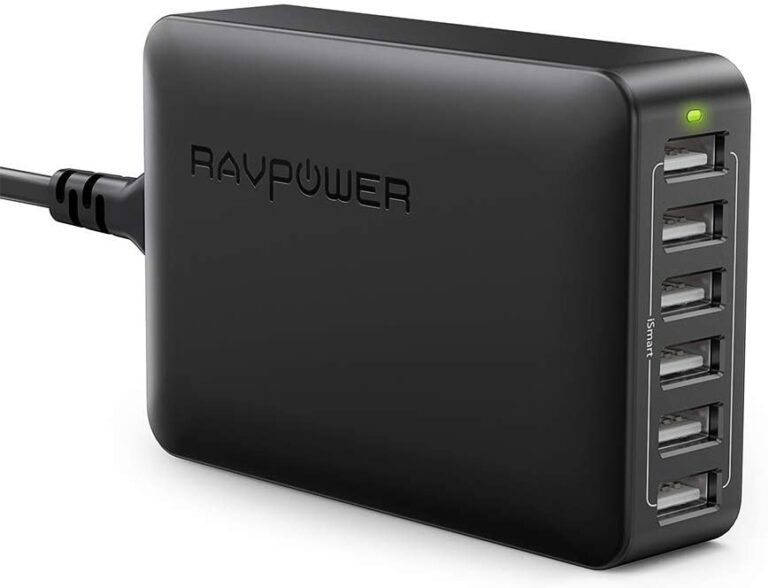 RAVPower 60W 12A 6-Port Desktop USB Charging Station for ONLY $14.99 (Was $23.99)!!! | Dollar Savers