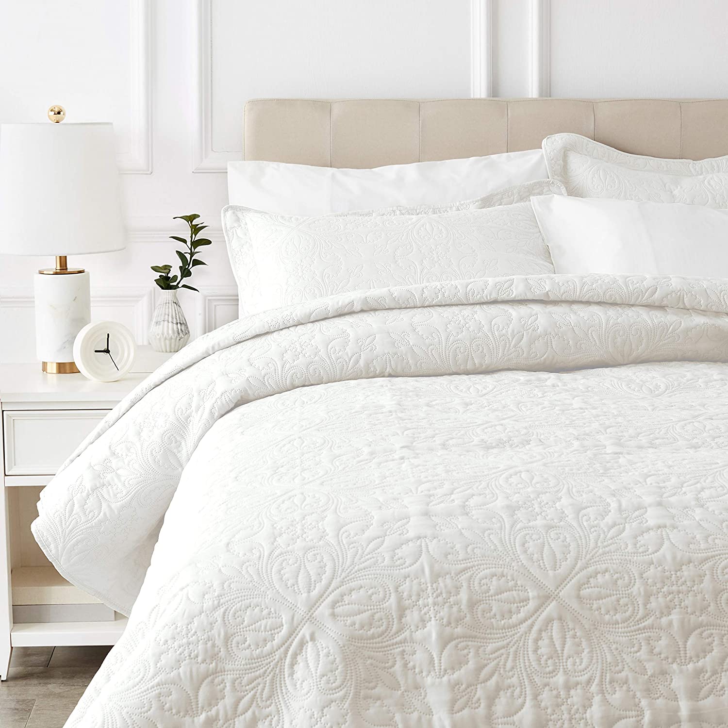 AmazonBasics Oversized Quilt Coverlet Bed Set (Twin) for ONLY $14.80